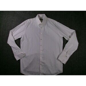 LAXMI Dress Shirt Men Large White French Cuff Long Sleeve Button Down Cutaway